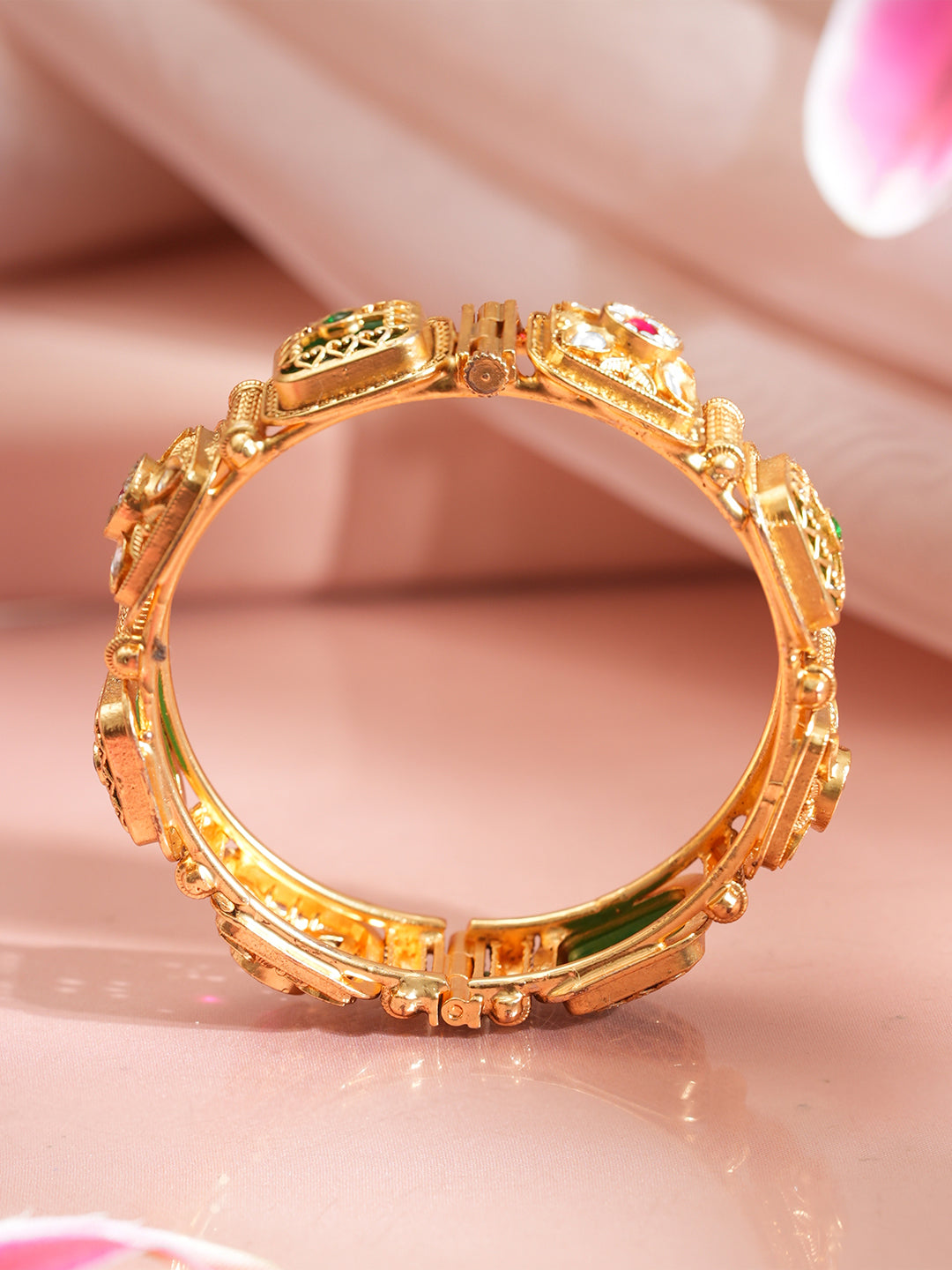 Heritage Kundan Gold Plated Kada Set