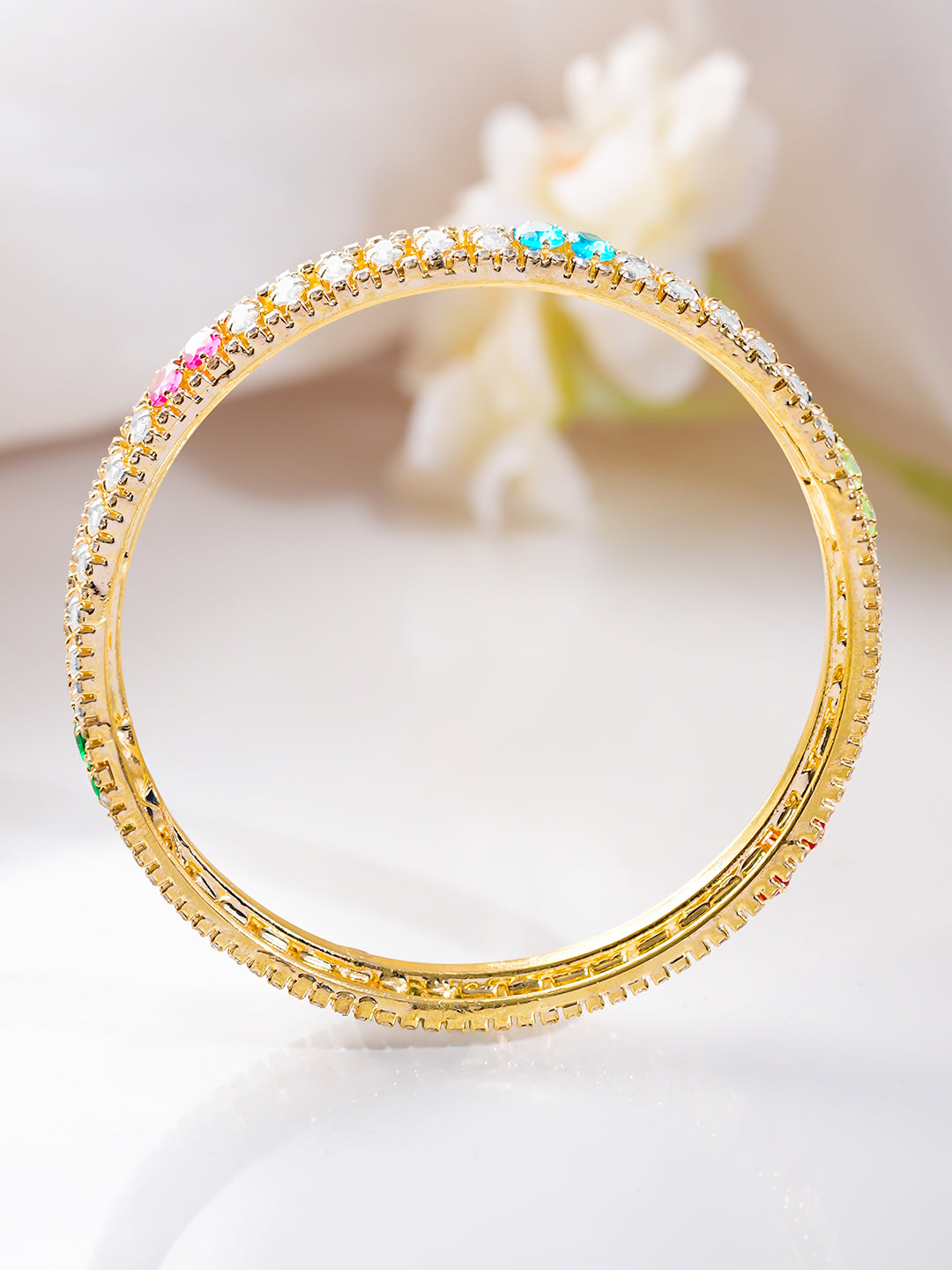 Set of 2 Multicolor Bloom Bangle Set