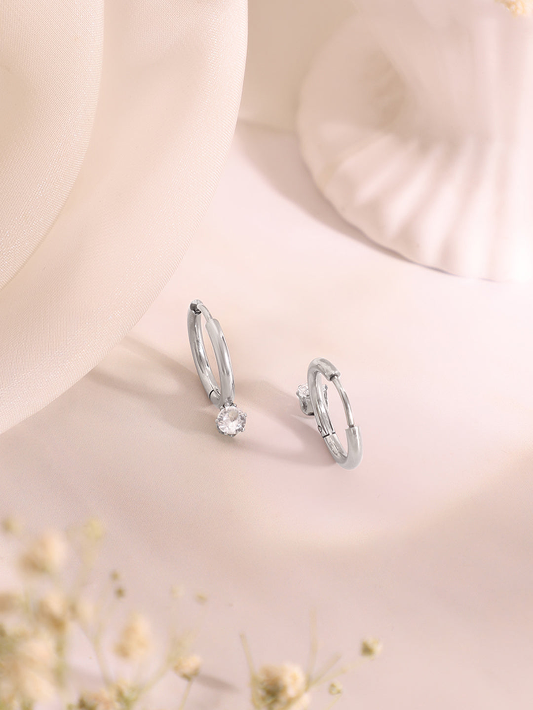 Demi Fine Rhodium Plated Stainless Steel Minimal Necklace Set