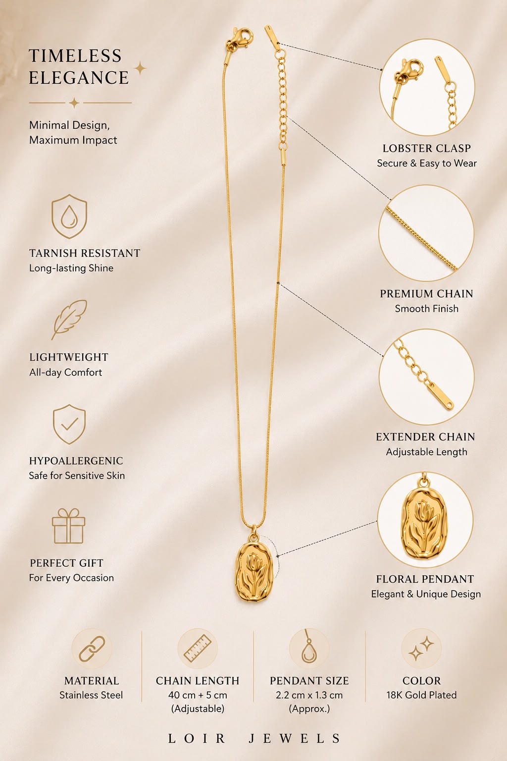 Intricate Oval Statement Pendant