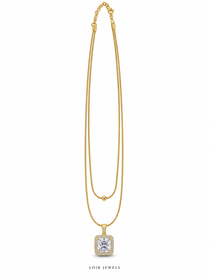 CZ Double Chain Necklace