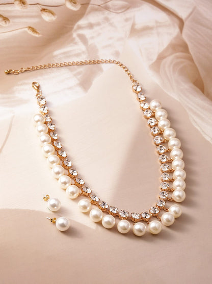 Regal Pearl Necklace Set