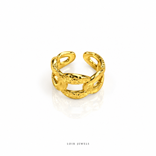 Gold-plated Open Cuff Ring