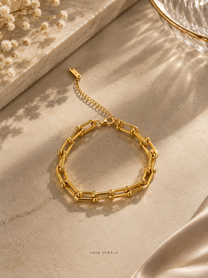 Double-Layer Link Chain Bracelet