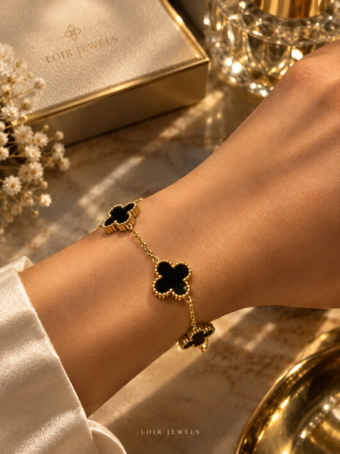 Black Clover Charm Bracelet