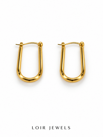 U-Shaped Hoop Earrings l