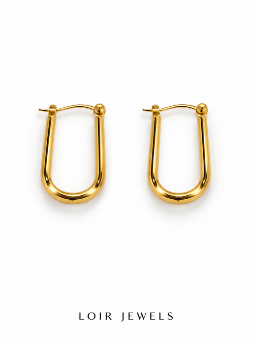 U-Shaped Hoop Earrings l