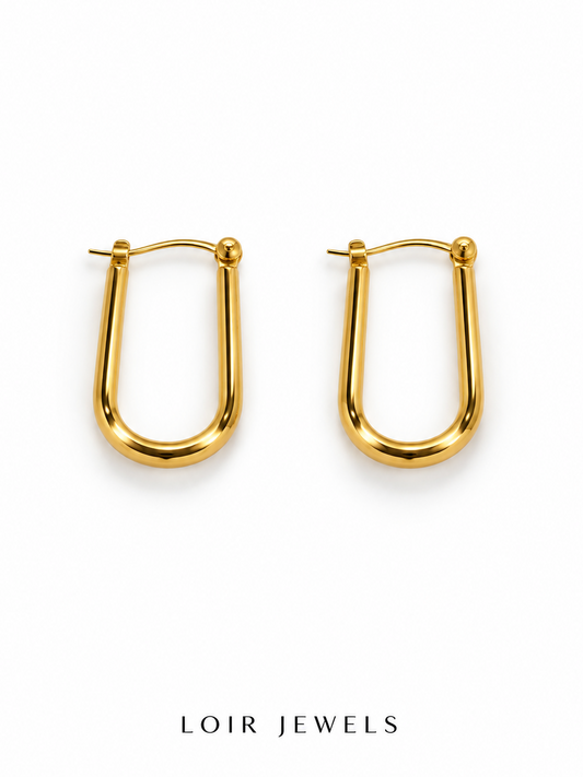 U-Shaped Hoop Earrings l