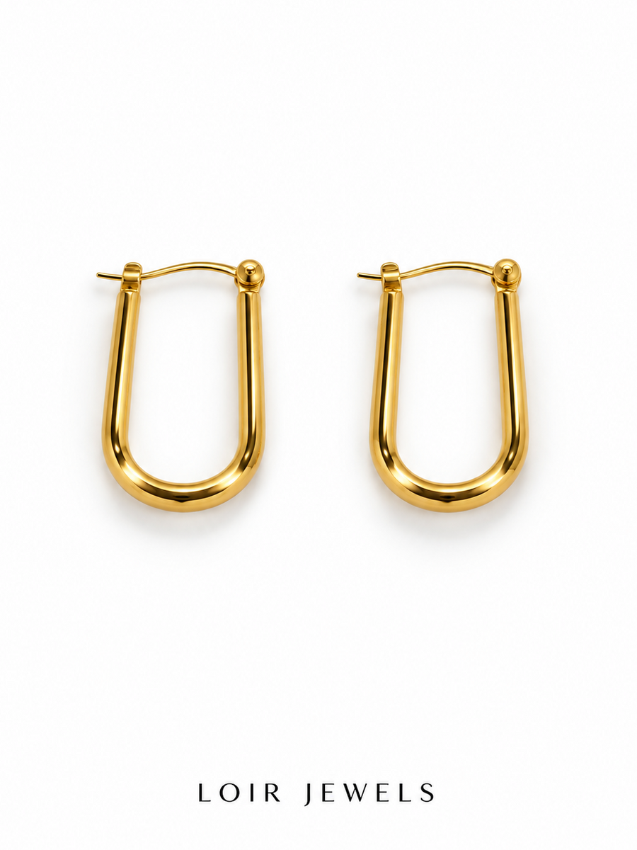 U-Shaped Hoop Earrings l
