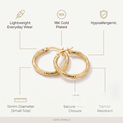 Sleek Gold Twist Hoops