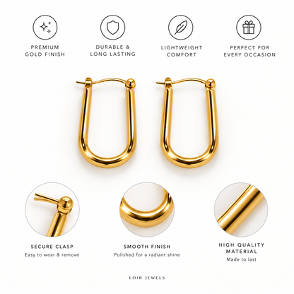 U-Shaped Hoop Earrings l