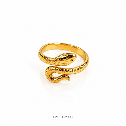 Gold-Plated Snake Design Ring