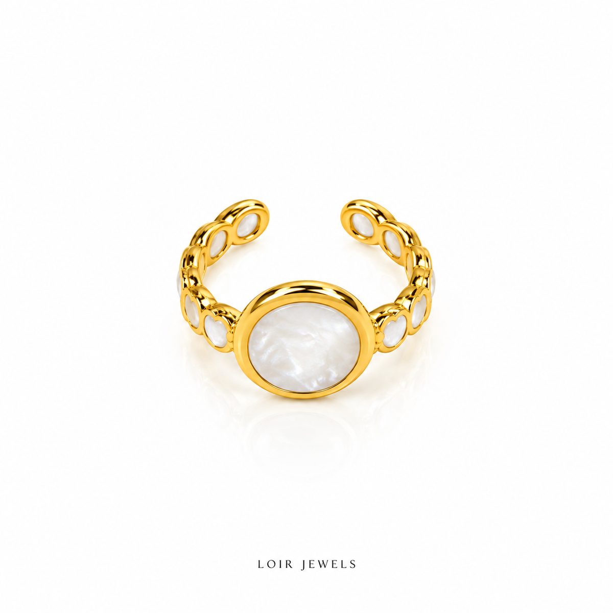 Gold-Plated Pearl Ring