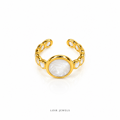 Gold-Plated Pearl Ring