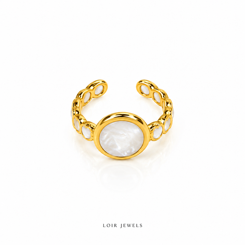 Gold-Plated Pearl Ring