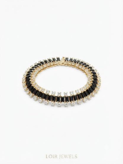 Black & White CZ Tennis Bracelet