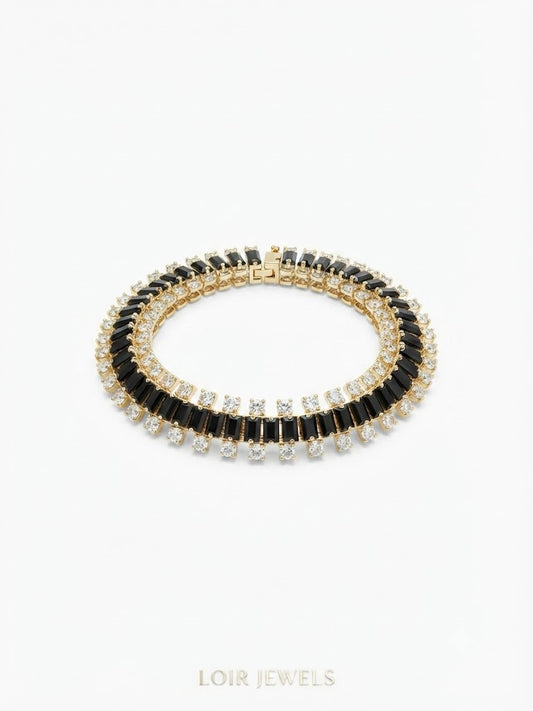 Black & White CZ Tennis Bracelet