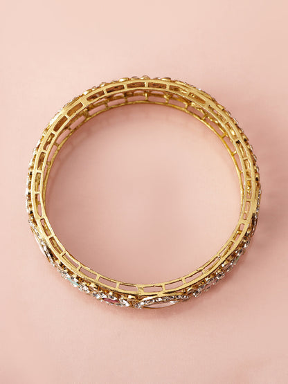 Colour Petal Kundan Bangles