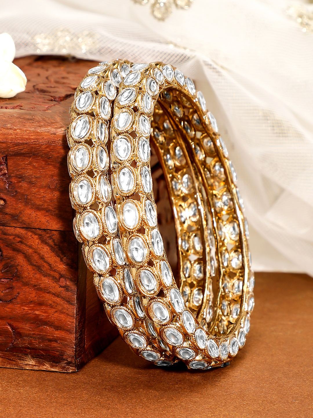 Golden Dawn of Kundan Bangles