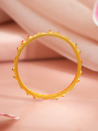 Gold Plated Traditional Festive Bangle Set