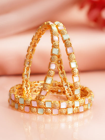 Pastel Bloom Set of 4 Bangles