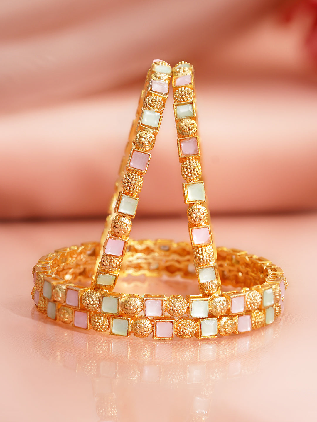 Pastel Bloom Set of 4 Bangles