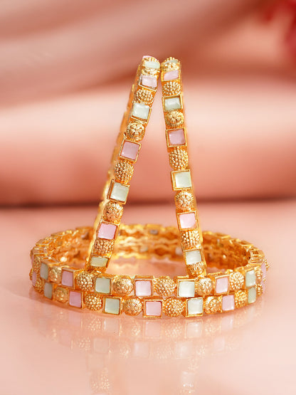 Pastel Bloom Set of 4 Bangles
