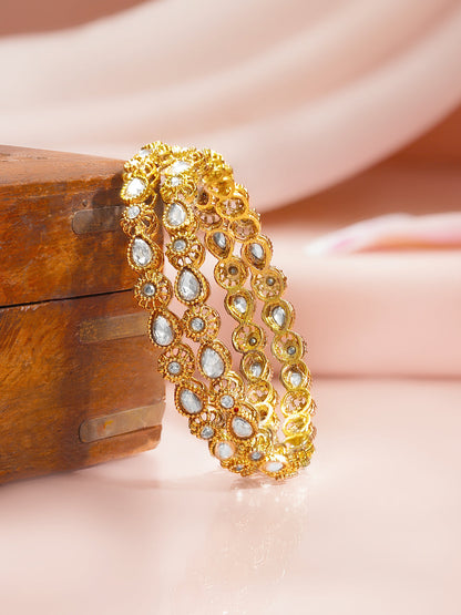 Champagne Glow Traditional Crystal Bangles