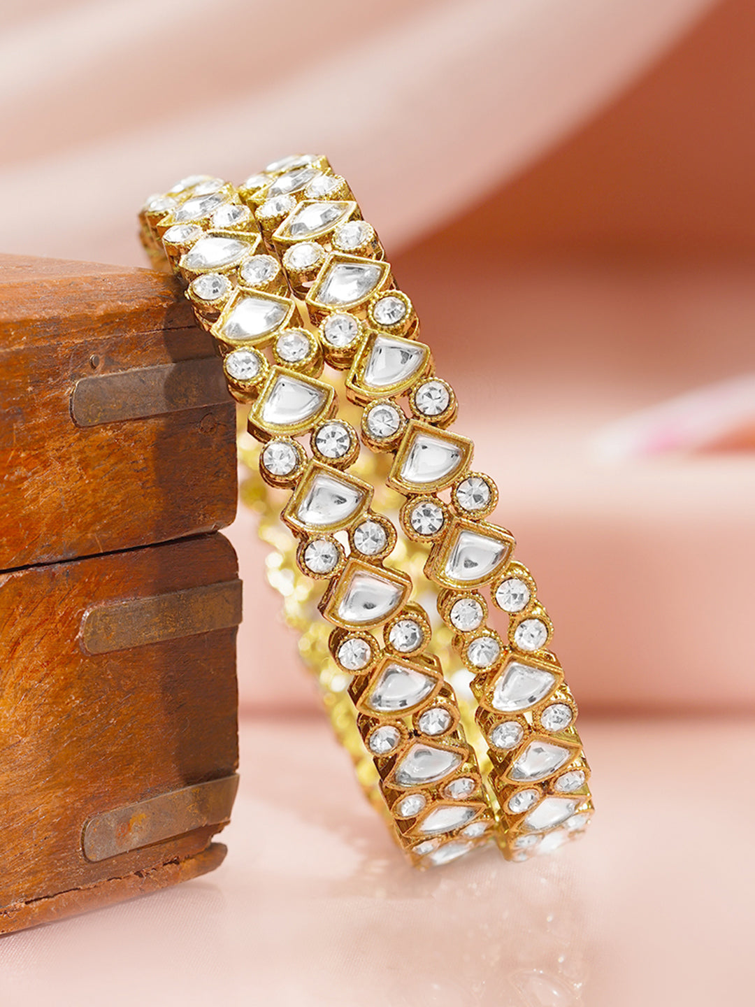 Celebration Shine Kundan Crystal Bangles