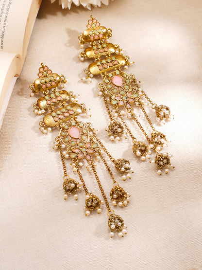 Royal Blush Festive Kashmiri Earrings