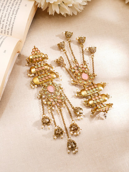 Royal Blush Festive Kashmiri Earrings