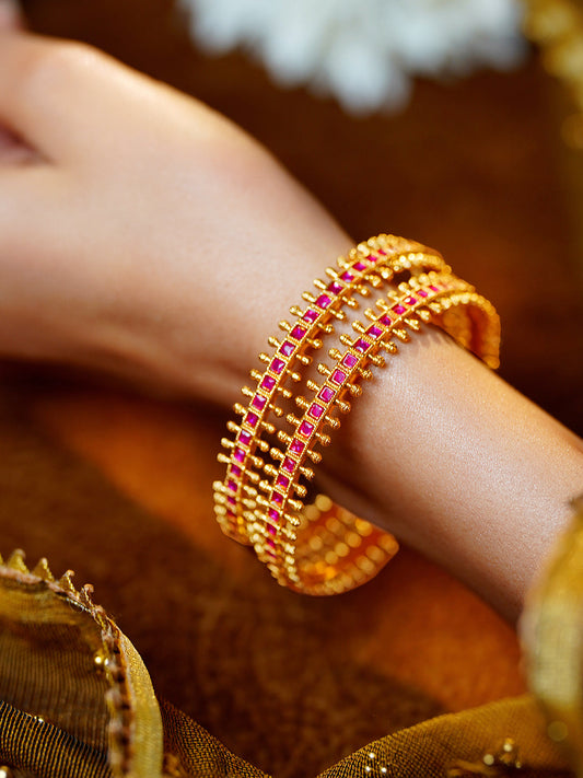 Ruby Radiance Bridal Bangles
