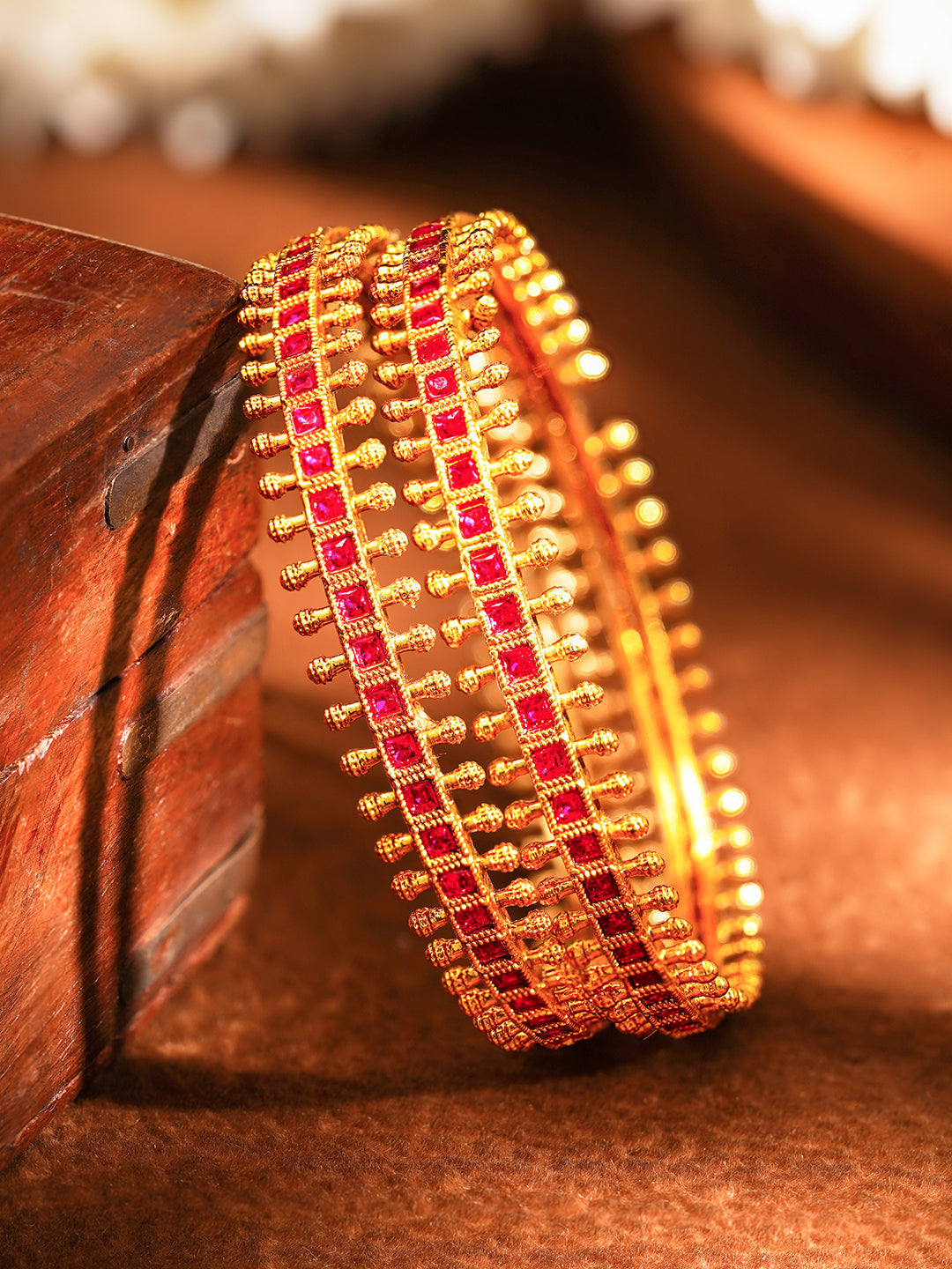 Ruby Radiance Bridal Bangles