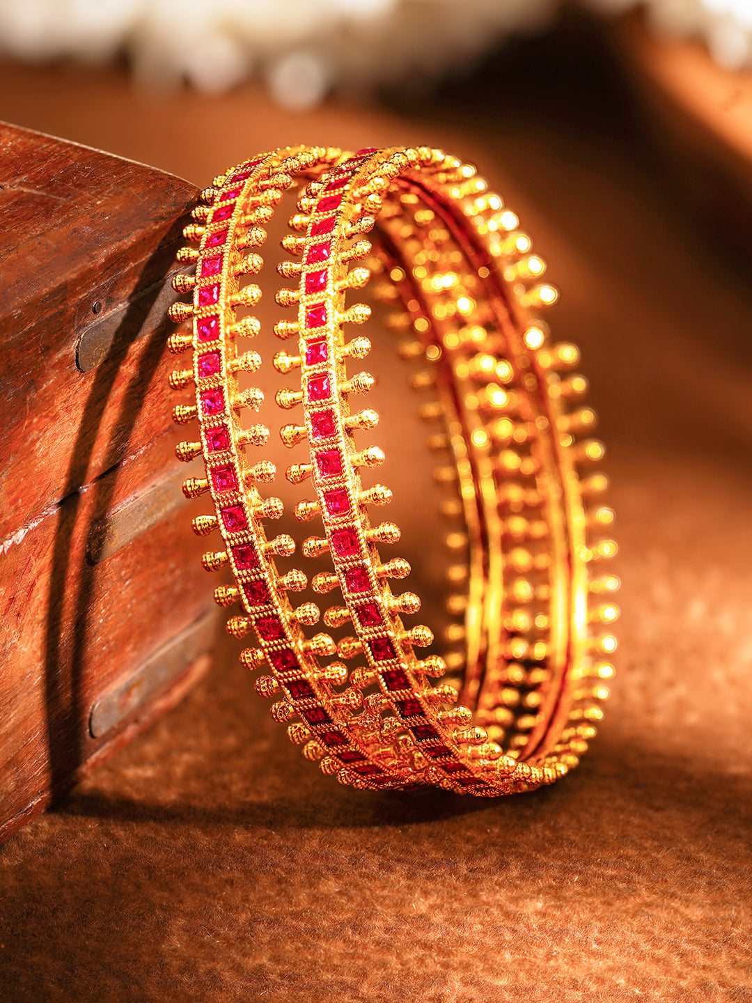 Ruby Radiance Bridal Bangles