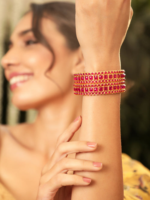Fuchsia Shine Bangles