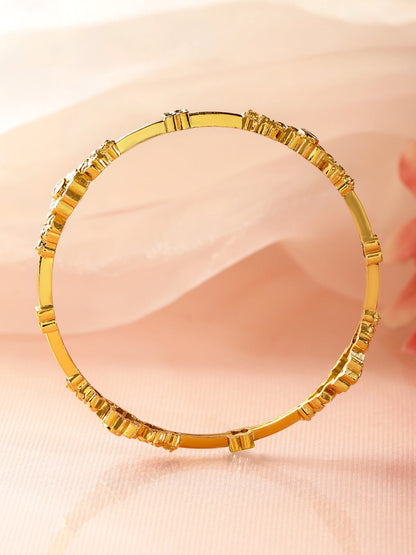 Multicolor Glam Golden Bangles Set of 4