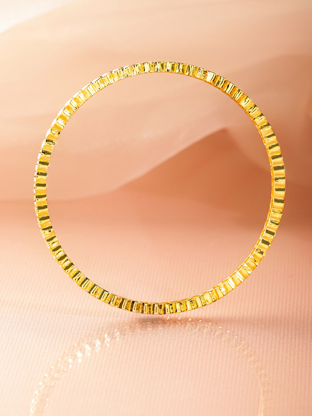Gold Toned American Diamond Zirconia Studded Bangles Set Of 4