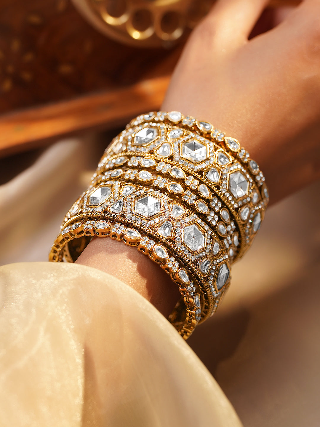 Wedding Luxe Kundan Bangles Set