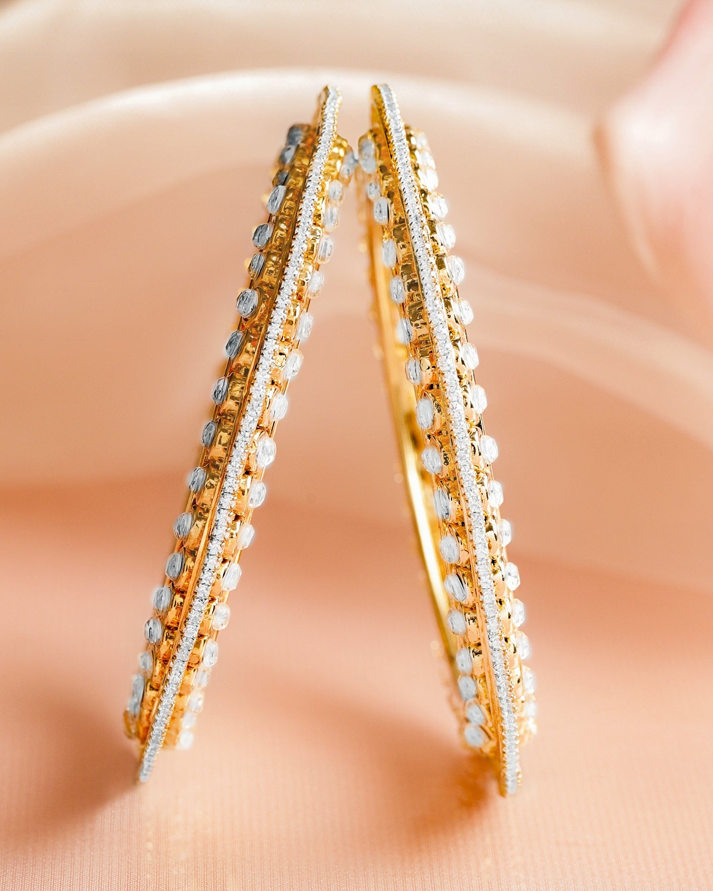 American Diamond Zirconia Bangles Set Of 2