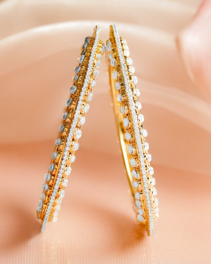 American Diamond Zirconia Bangles Set Of 2