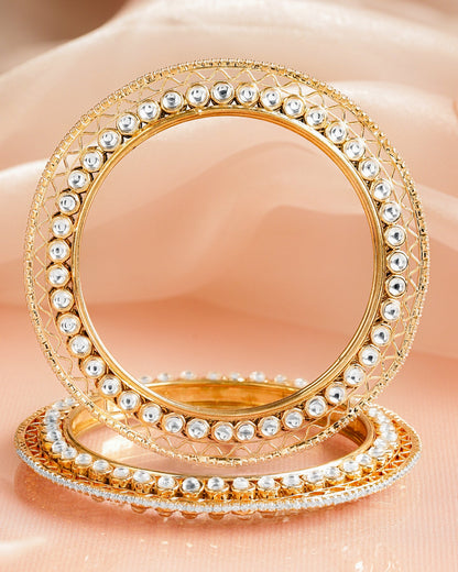 American Diamond Zirconia Bangles Set Of 2