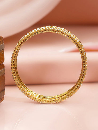 Champagne Spark Crystal Bangle Stack Set