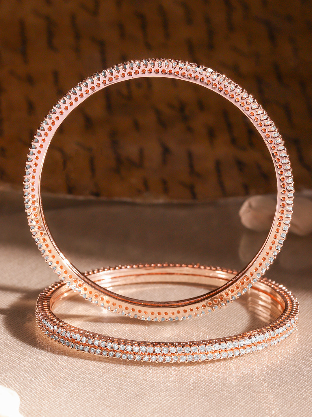 Rose Gold Glam American Diamond Zirconia Bangle