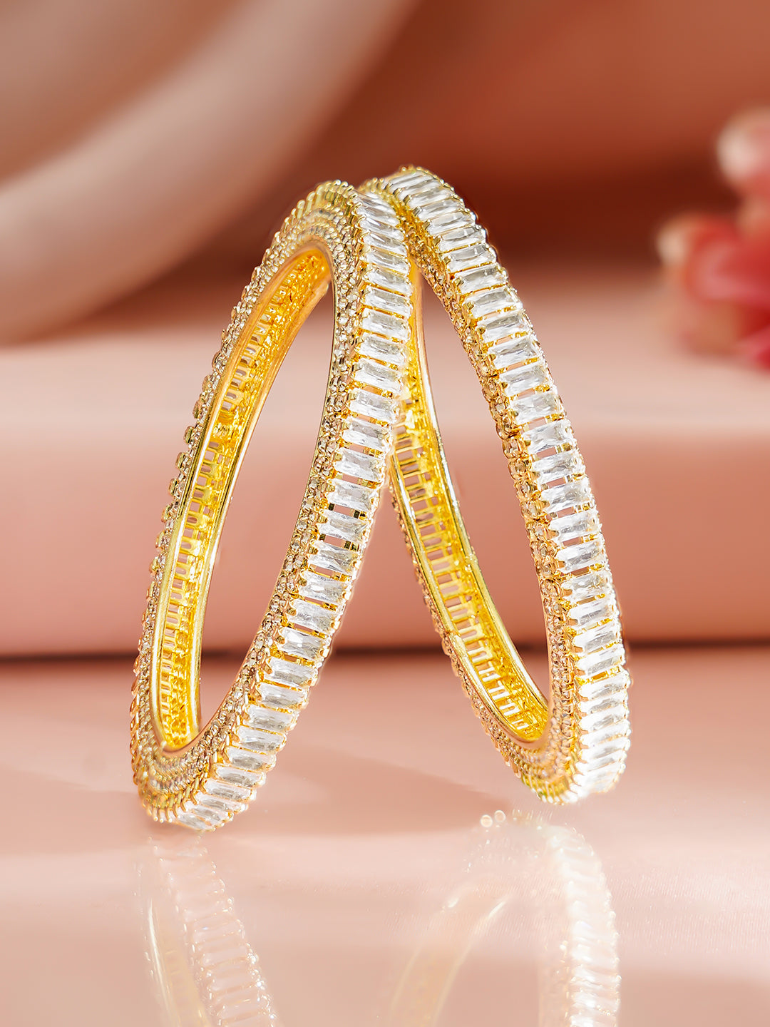 Timeless Spark Gold Plated Bangles