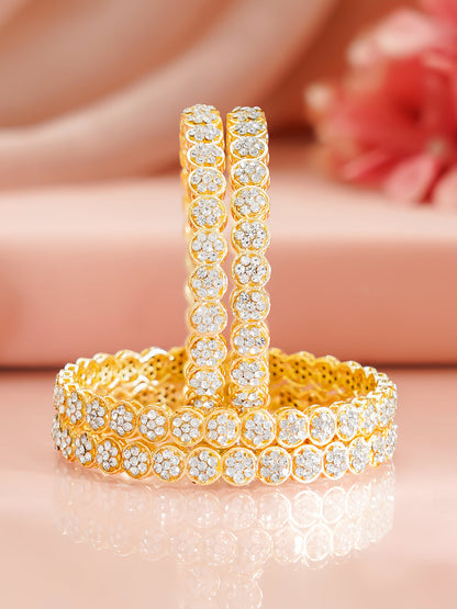 Celebration Glow Gold Plated Bangles
