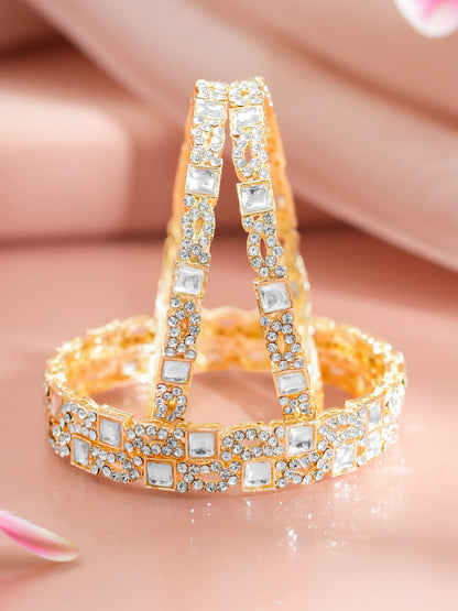 Kundan Crystal Embellished Designer Bangles