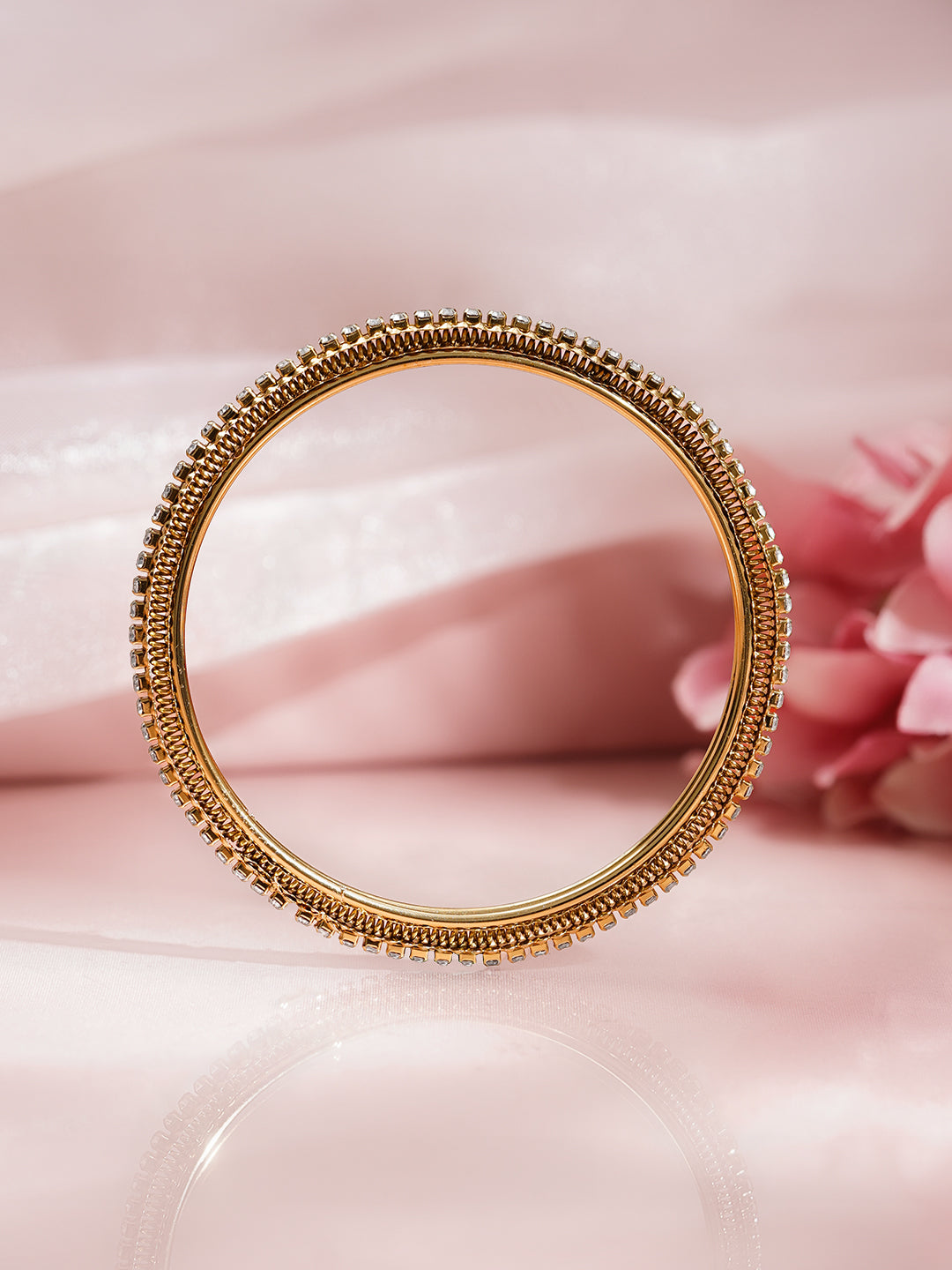 Vintage Luxe Crystal Gold Bangles