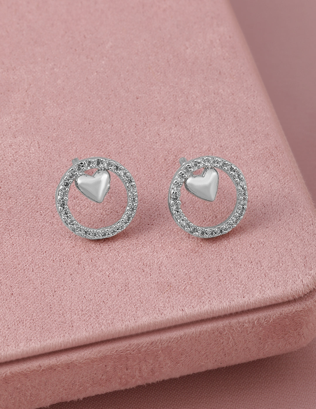 Heart Motif American Diamond Zirconia Necklace Set