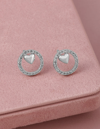 Heart Motif American Diamond Zirconia Necklace Set