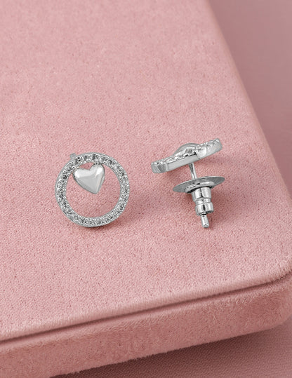 Heart Motif American Diamond Zirconia Necklace Set